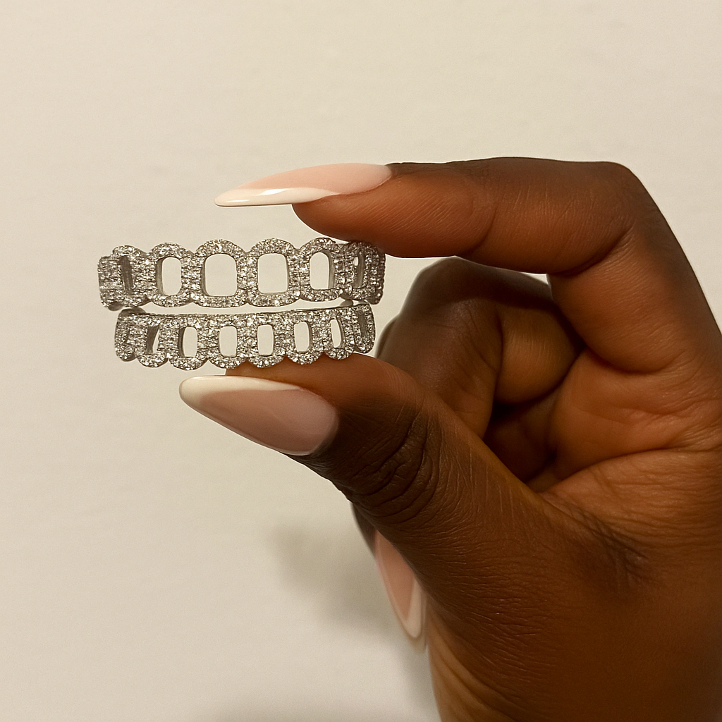 8 Open Face Moissanite with Protective Layer Added