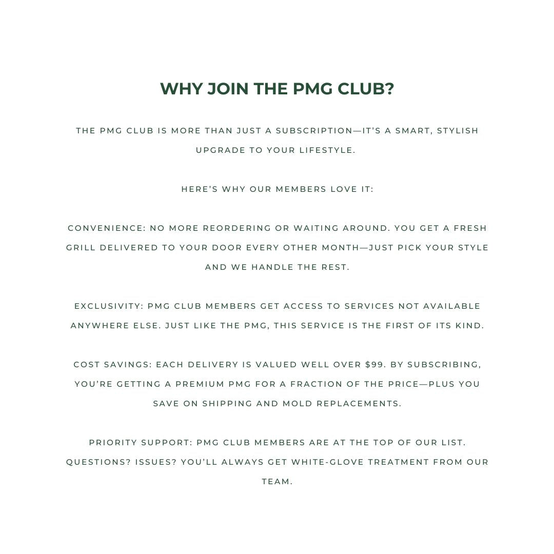 PMG CLUB - $99/month