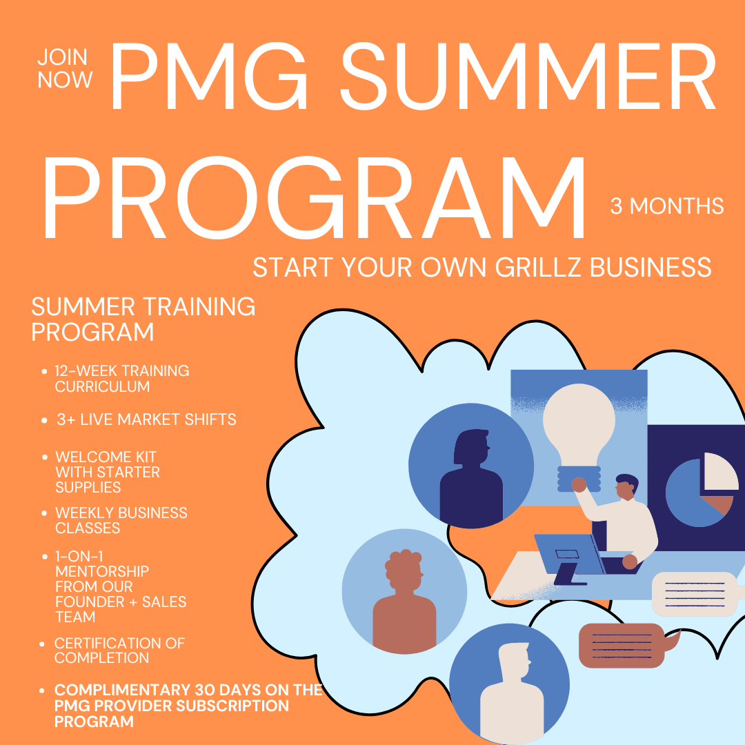 Start Your Own Grillz Business: Summer Training Program (3 Months) (Online Sector)
